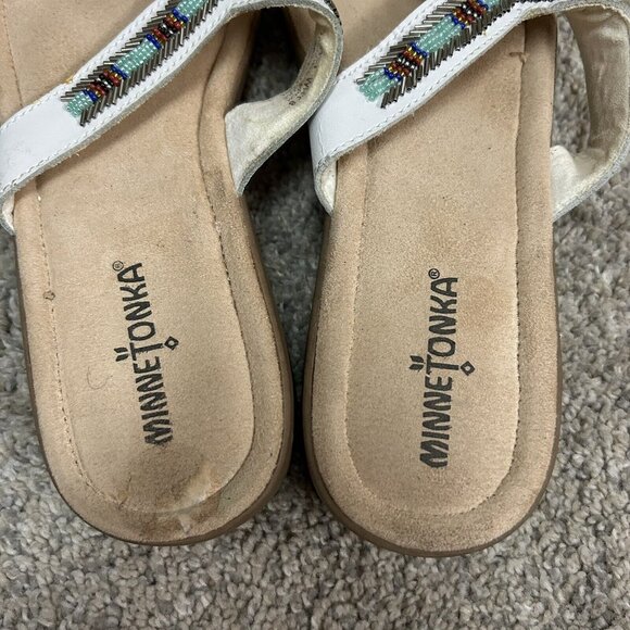 Minnetonka Silverthorne Sandals Women's 8 Beaded Aztech Southwestern - Picture 8 of 8